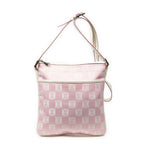 Loewe Vintage Anagram Cross Belt Bag Pink White Canvas
