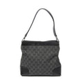 Gucci GG Hobo Shoulder Bag Black Denim Canvas