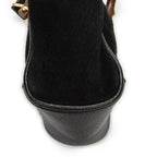 Gucci Vintage Mini Bamboo Tote Black Suede Leather — view 7