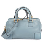 Loewe Amazona Light Blue Grain Calfskin Leather Shoulder Bag — view 5