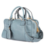 Loewe Amazona Light Blue Grain Calfskin Leather Shoulder Bag — view 2