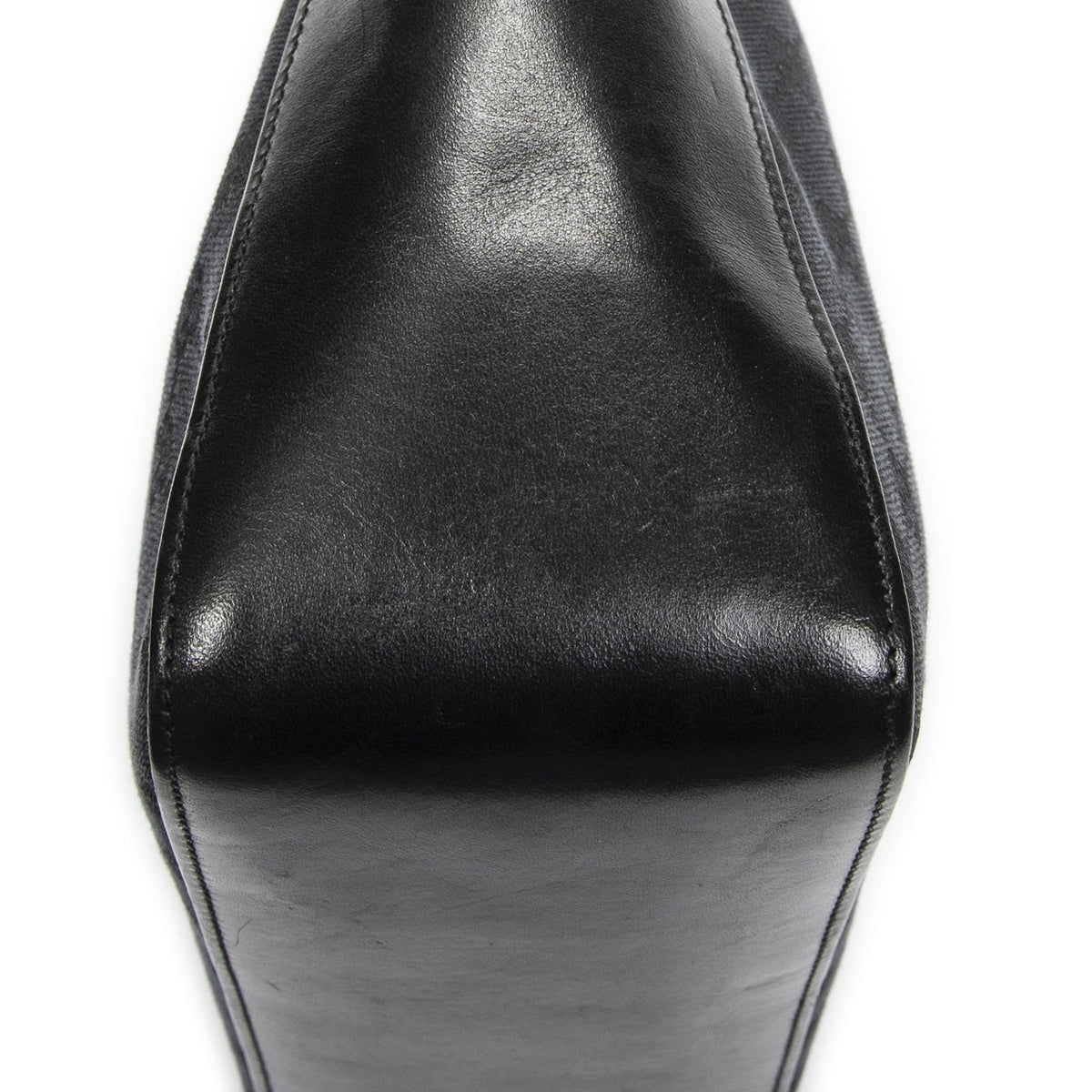 Gucci Zip Shoulder Hobo Black GG Canvas — view 7