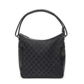 Gucci Zip Shoulder Hobo Black GG Canvas