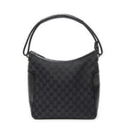 Gucci Zip Shoulder Hobo Black GG Canvas
