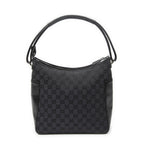Gucci Zip Shoulder Hobo Black GG Canvas — view 5