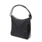 Gucci Zip Shoulder Hobo Black GG Canvas — view 2