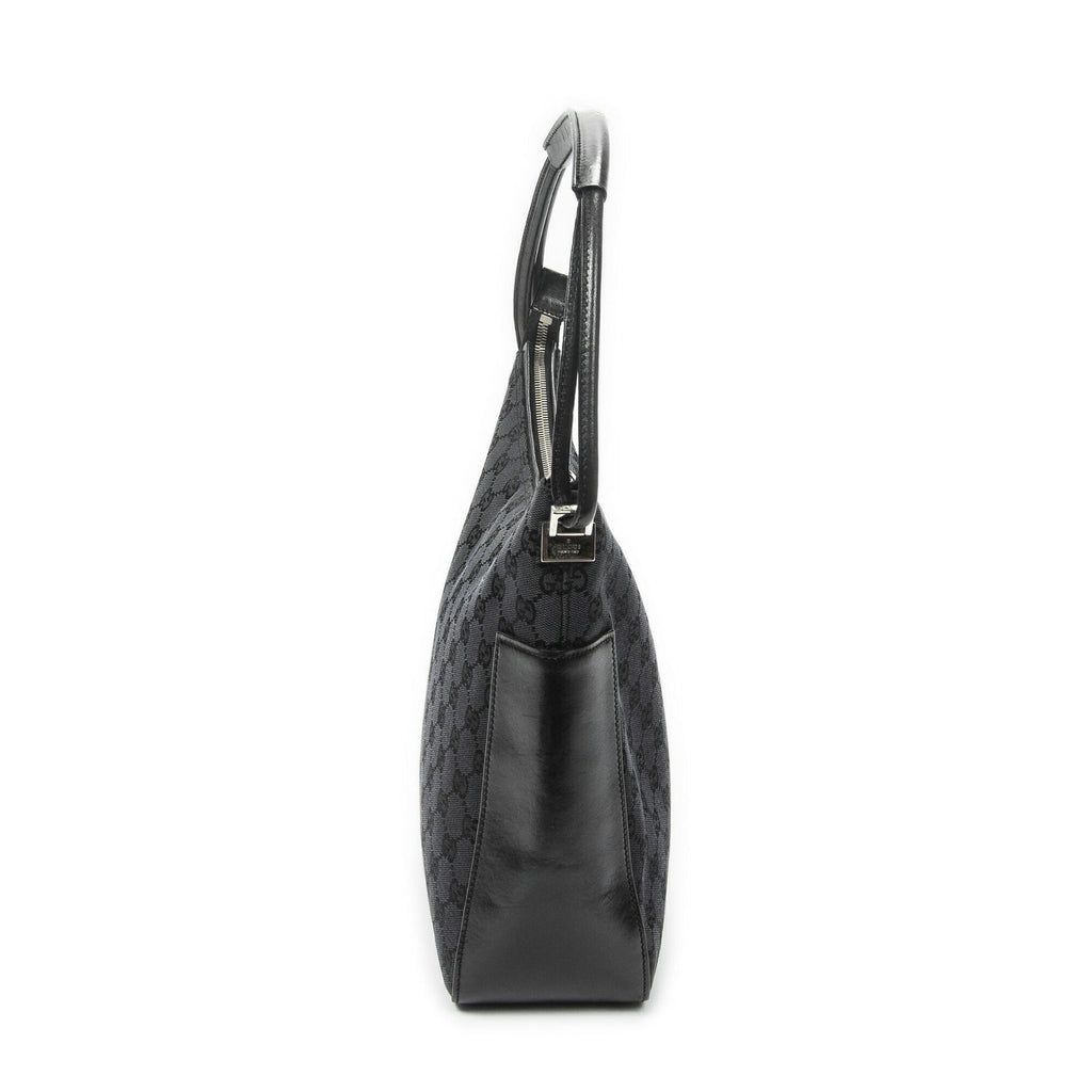 Gucci Zip Shoulder Hobo Black GG Canvas — view 4