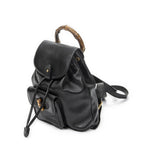 Gucci Mini Bamboo Backpack Black Calfskin Leather — view 2