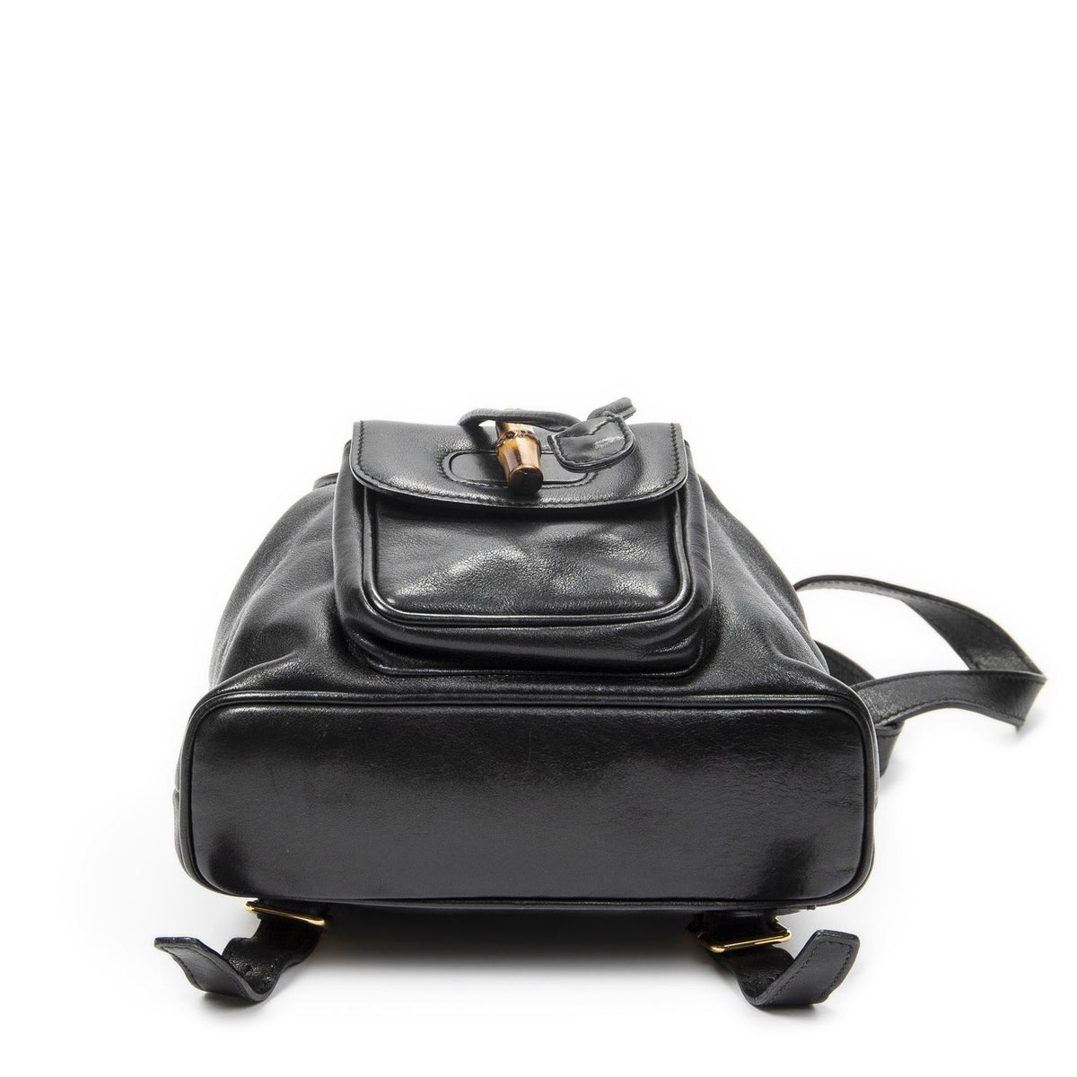 Gucci Mini Bamboo Backpack Black Calfskin Leather — view 6