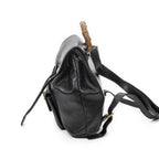 Gucci Mini Bamboo Backpack Black Calfskin Leather — view 3