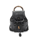 Gucci Mini Bamboo Backpack Black Calfskin Leather