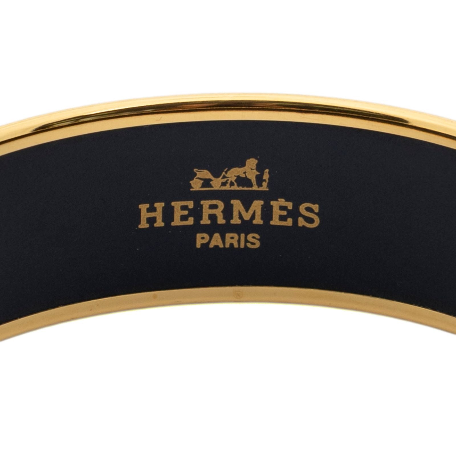 Hermes Enamel Bangle Blue Tiger Motif Bracelet — view 4