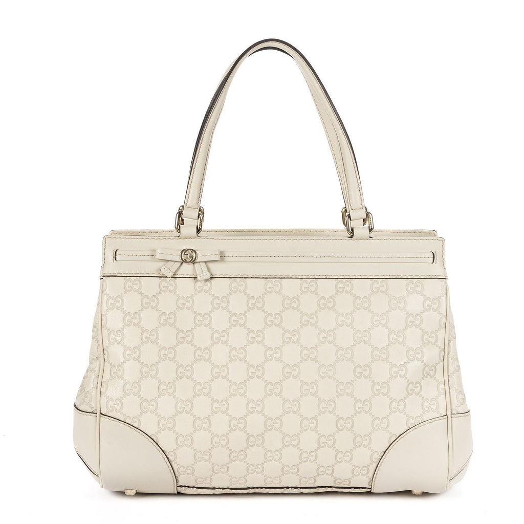 Gucci Mayfair Tote Ivory Monogram Calfskin