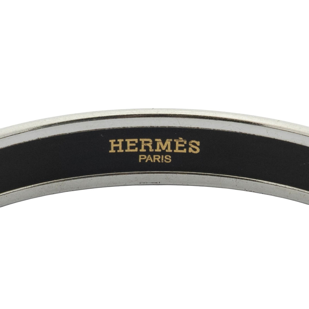 Hermes Enamel Bangle Gray Bracelet — view 4