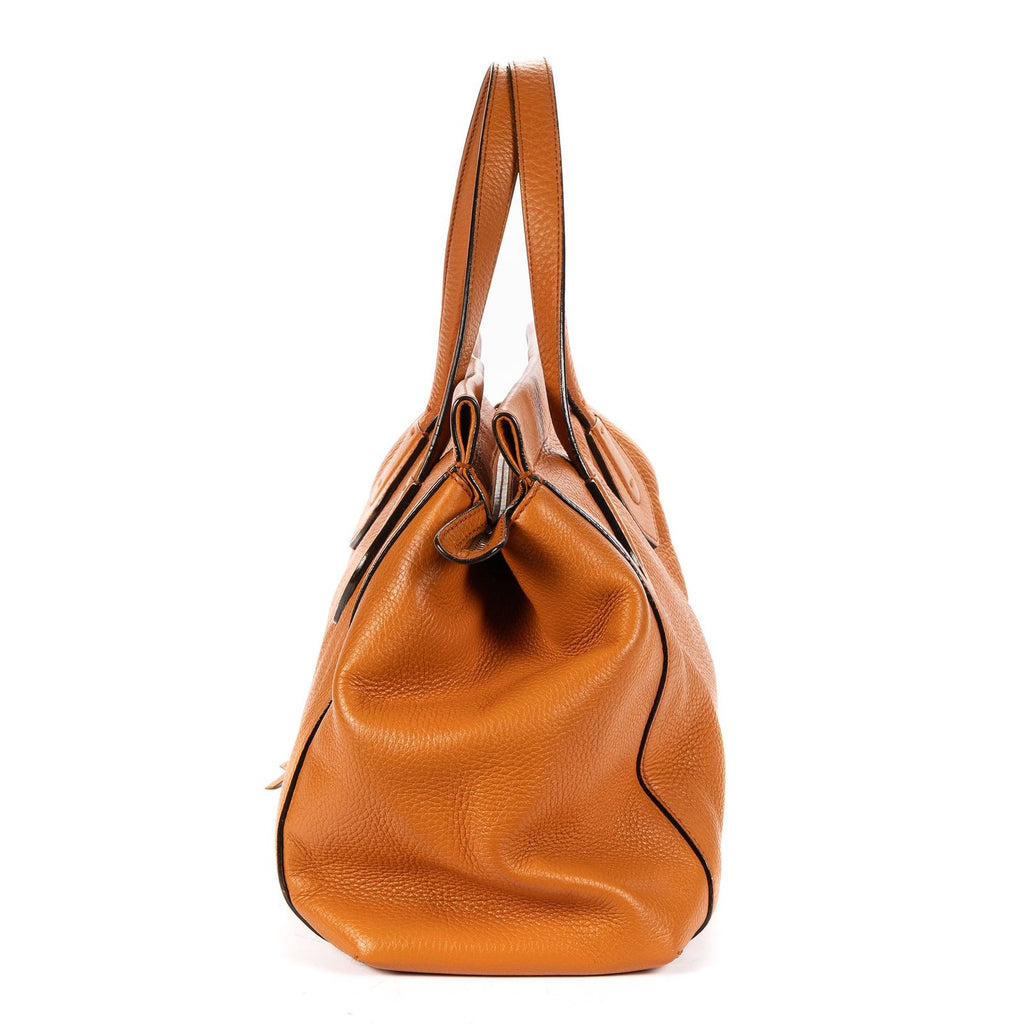 Gucci Tassel Tote Orange Grain Calfskin Leather — view 3