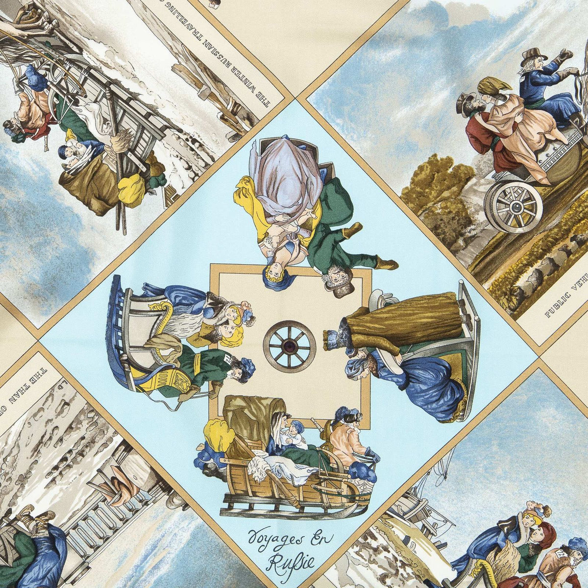 Hermes Scarf Beige — view 3
