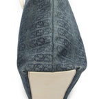 Gucci Large Web Horizon Tal Tote Blue Ivory Print Denim Canvas — view 7