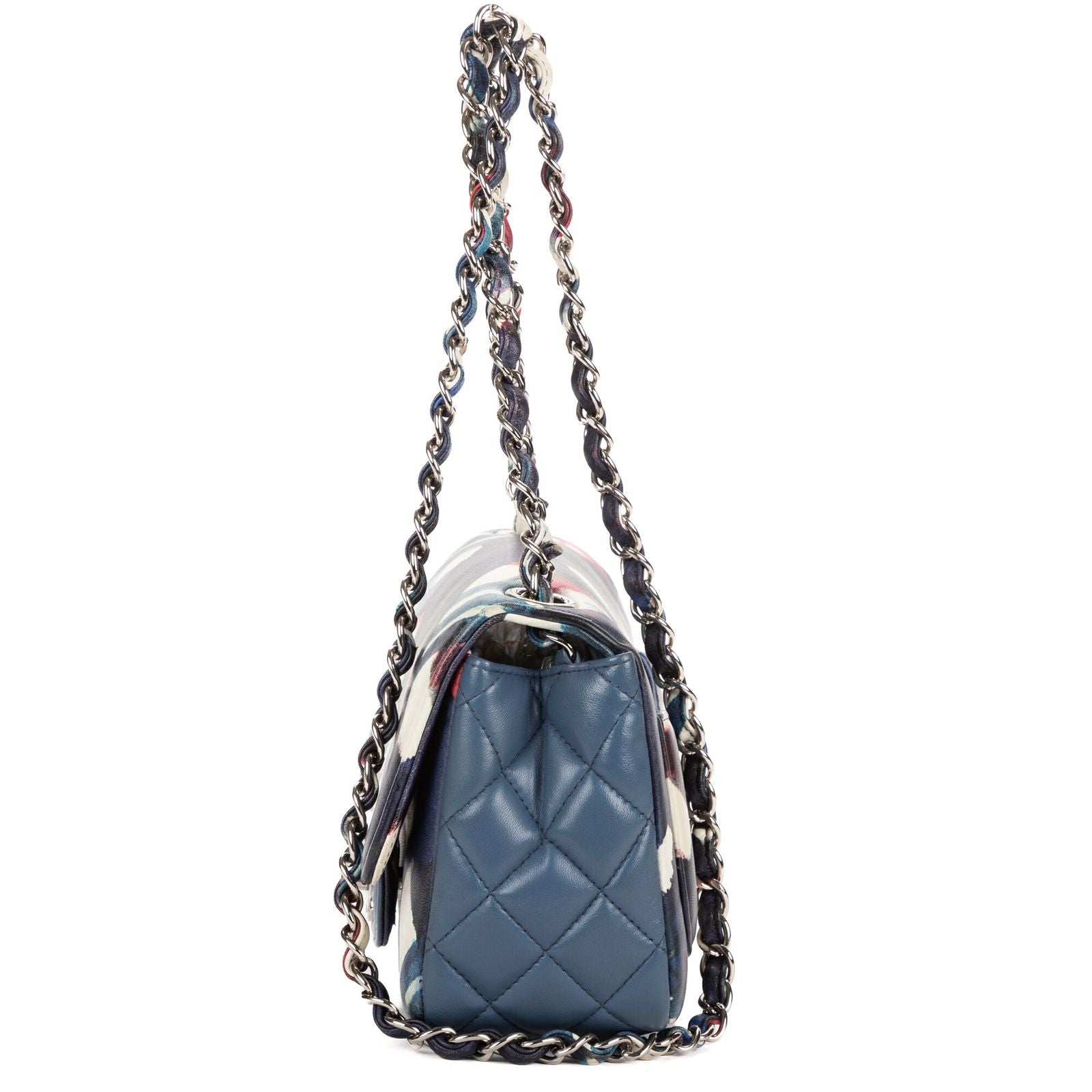 Chanel Limited Edition Mini Airlines Classic Corner Wear Flap Bag Blue White — view 3