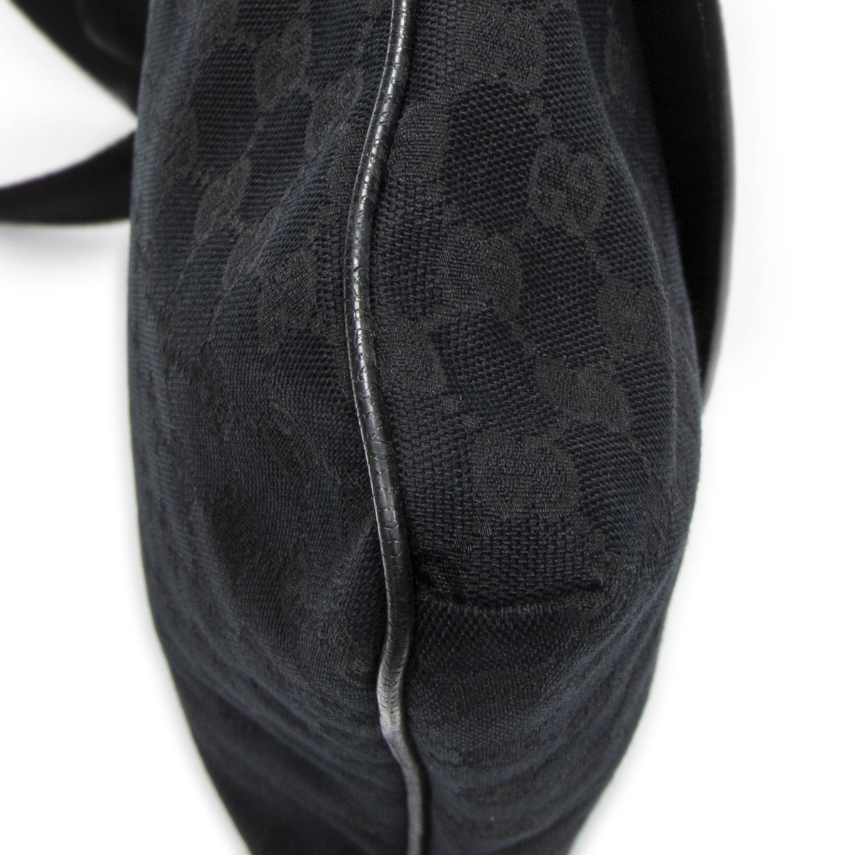 Gucci Front Pocket Messenger Bag Black GG Canvas — view 7