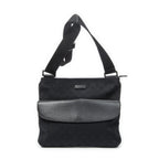 Gucci Front Pocket Messenger Bag Black GG Canvas