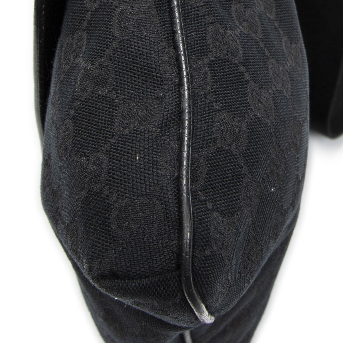 Gucci Front Pocket Messenger Bag Black GG Canvas — view 8
