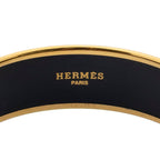 Hermes Enamel Bangle Yellow Horse Carriage Motif Bracelet — view 4