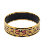 Hermes Enamel Bangle Yellow Horse Carriage Motif Bracelet — view 3