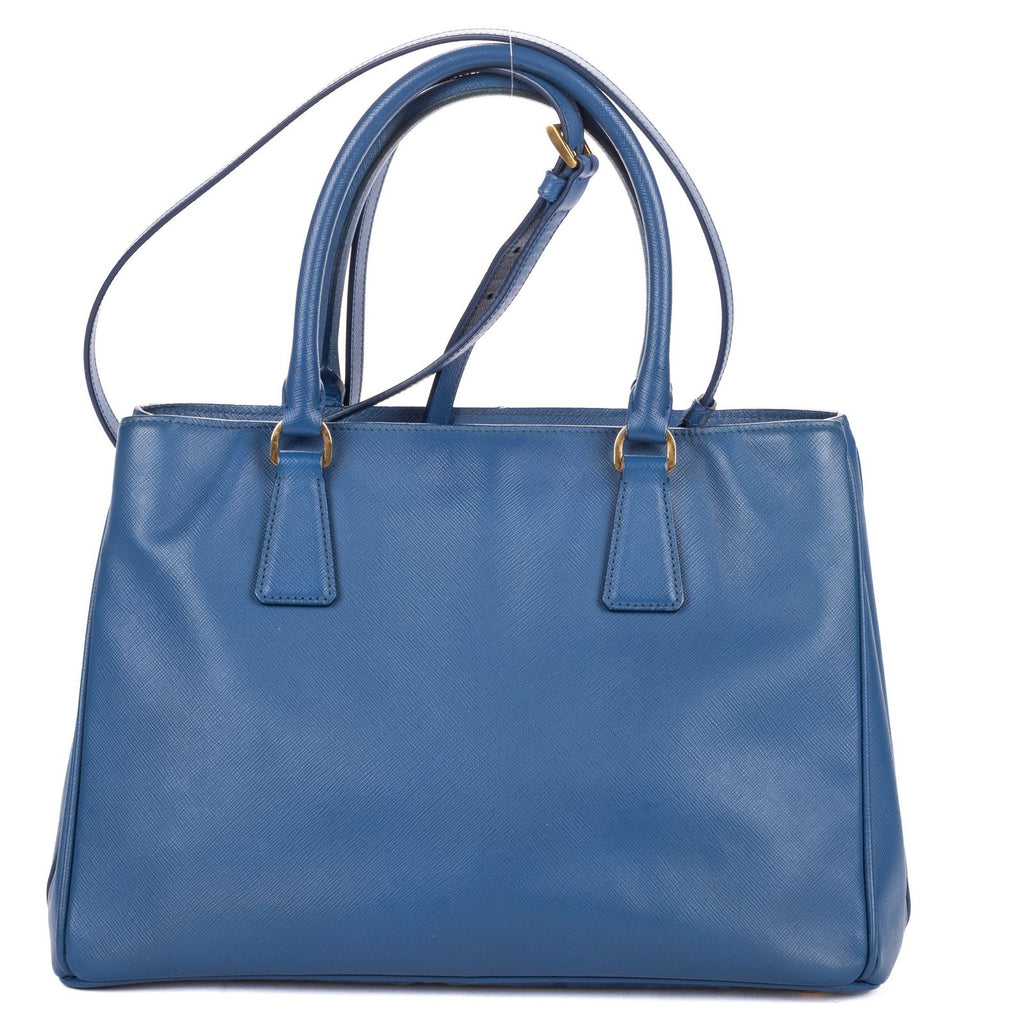 Prada Medium Garda Tote Blue Saffiano Lux Leather — view 5