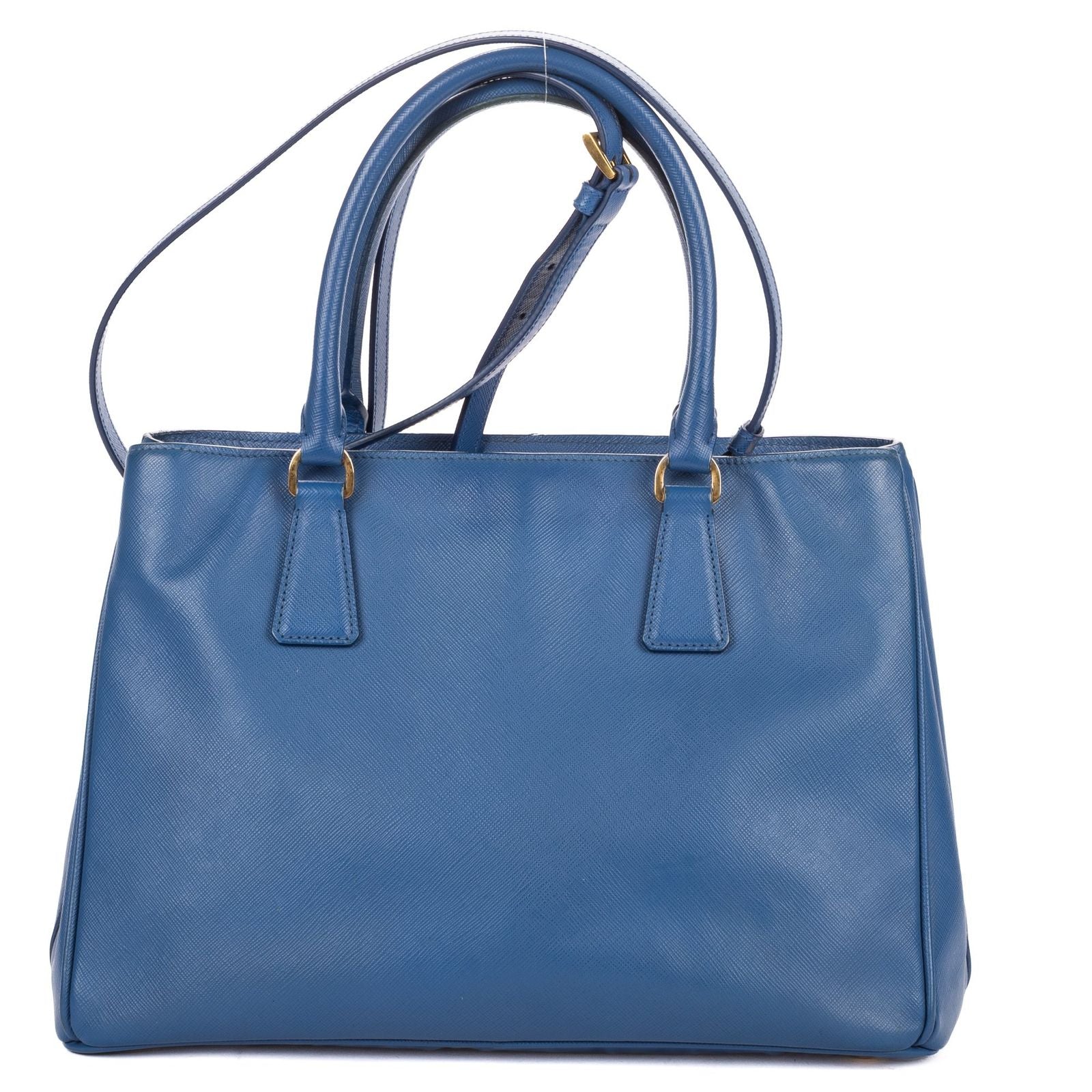Prada Medium Garda Tote Blue Saffiano Lux Leather — view 5