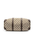 Gucci Small Boston Brown Beige GG Canvas Shoulder Bag — view 6