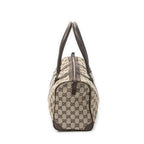 Gucci Small Boston Brown Beige GG Canvas Shoulder Bag — view 4
