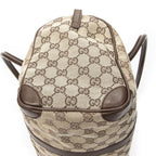 Gucci Small Boston Brown Beige GG Canvas Shoulder Bag — view 8