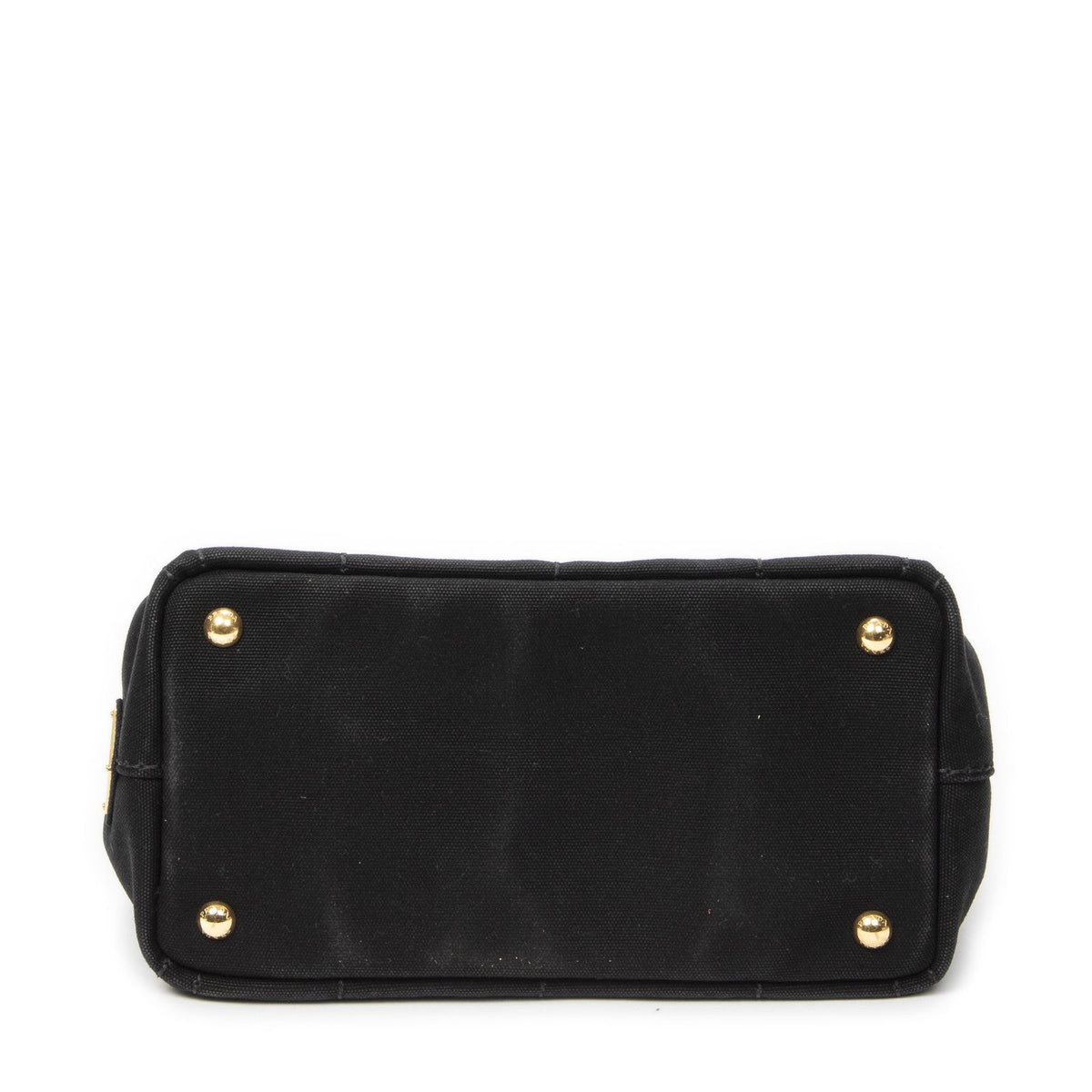 Prada Canapa Small Tote Black Canvas — view 6