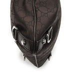 Gucci Abbey D Ring Crossbody Dark Brown GG Nylon Canvas — view 7