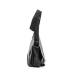Gucci Double Buckle Flap Messenger Bag Black Guccissima Imprint Canvas — view 4