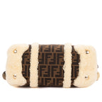 Fendi Vintage Boston Dark Brown Sheep Shoulder Bag — view 6