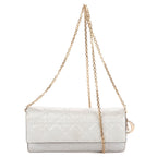 Dior Miss Dior Wallet on Chain Metallic Gray Cannage Lambskin Leather Shoulder