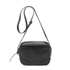 Gucci Bree Cross Belt Bag Black Micro Guccissima Leather