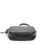 Gucci Bree Cross Belt Bag Black Micro Guccissima Leather — view 6