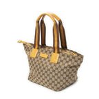 Gucci Medium Web Trapeze Tote Yellow Beige GG Canvas — view 2