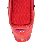 Louis Vuitton Antigua Cabas Red Magenta Oven Canvas Shoulder Bag — view 7