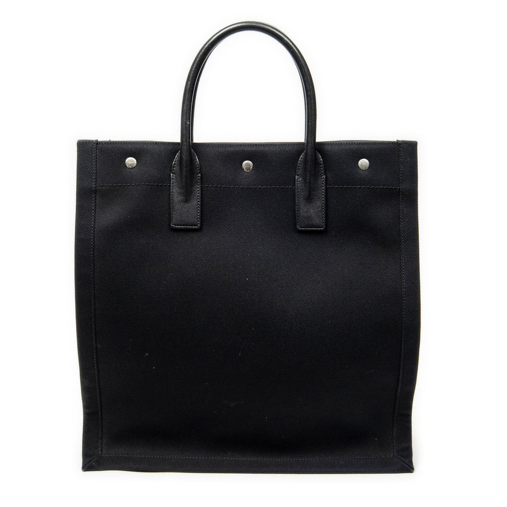 Saint Laurent Vertical Rive Gauche Tote Black Canvas — view 5