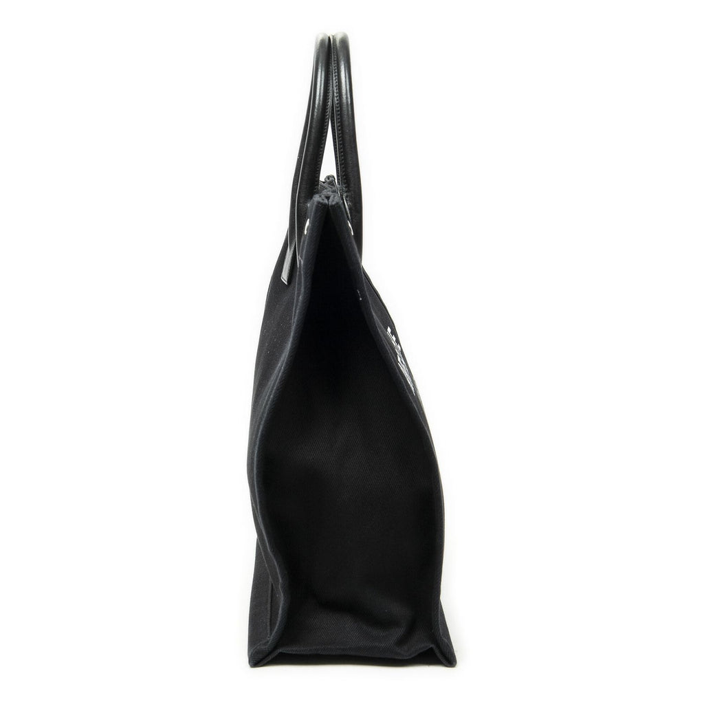 Saint Laurent Vertical Rive Gauche Tote Black Canvas — view 4