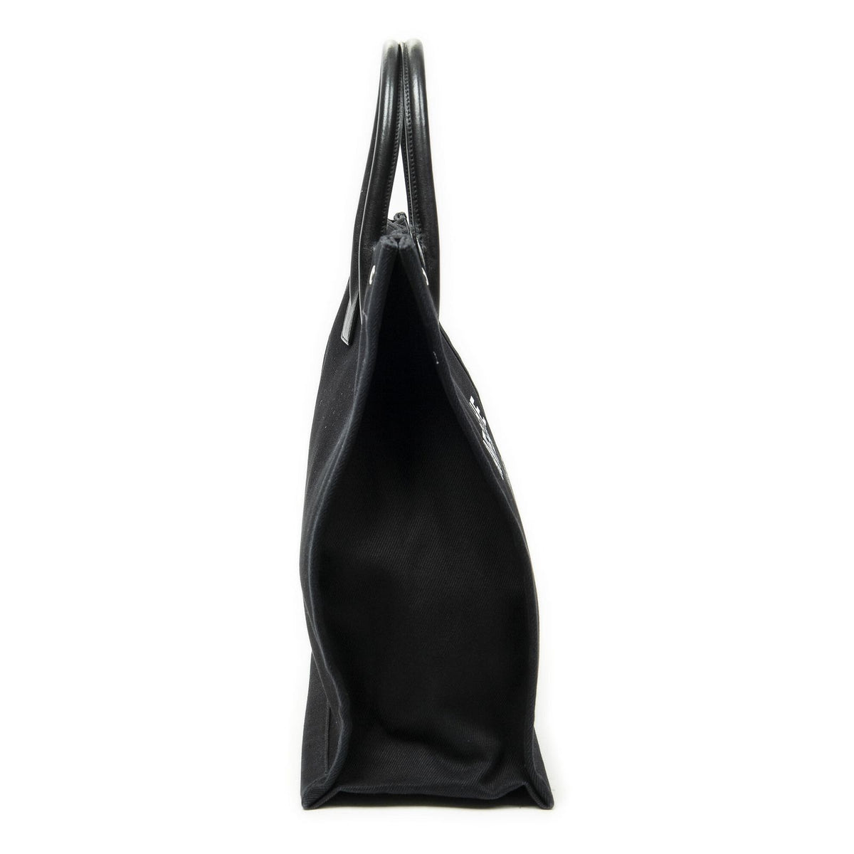 Saint Laurent Vertical Rive Gauche Tote Black Canvas — view 4