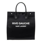 Saint Laurent Vertical Rive Gauche Tote Black Canvas