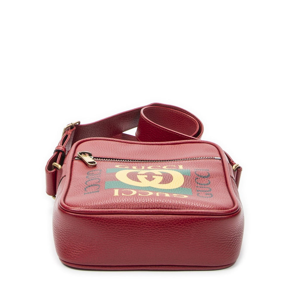 Gucci Small Messenger Red Grain Calfskin Leather — view 6