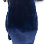 Gucci Small GG Marmont Flap Bag Navy Blue Matelasse Velvet — view 8