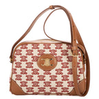 Celine Camera Bag Beige Red Canvas