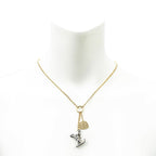 Louis Vuitton Collier Iconic Infinity Dot Necklace Black Gold Plated