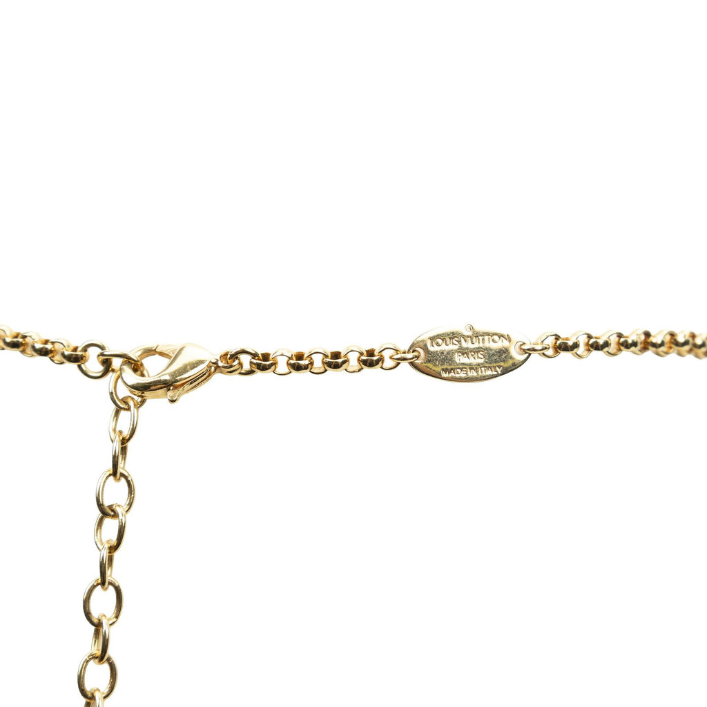 Louis Vuitton Collier Iconic Infinity Dot Necklace Black Gold Plated — view 4